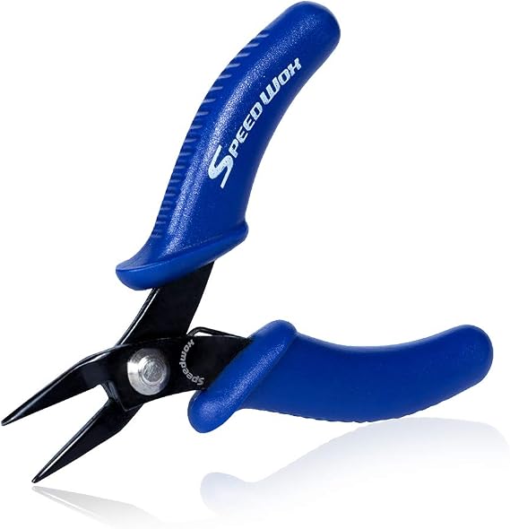 SPEEDWOX MINI FLAT NOSE PLIERS, 3 INCH MICRO NEEDLE & SMALL CHAIN NOSE - SMOOTH JAW PRECISION fines PLIERS FOR JEWELRY MAKING & CRAFT