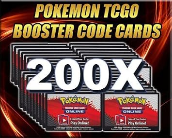 200 Booster Pack Code Pokemon Card Lot - Online Game PTCGO