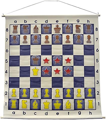 27" Demonstration Chess Board - Navy Blue