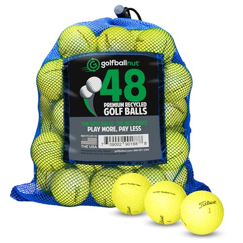 Used and Recycled for Titleist Mix Near Mint 4A White & Yellow & Colors 24 & 48 Golf Balls Mesh Bag Included