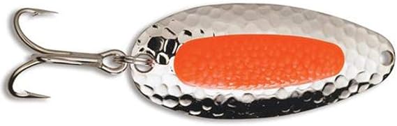 Blue Fox Pixiee Spoon, 1/2-Ounce, Nickel/Fluorescent Orange