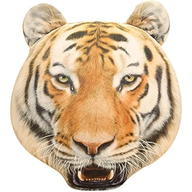 3D Tiger Head Cushion Throw Pillows 17.7  15.7inch s Tiger Throw Pillow Cushion Yellow