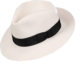 MJ Michael Jackson Fedora Classic Smooth Criminal White Mens Wool Fedora Hat Cap with Name