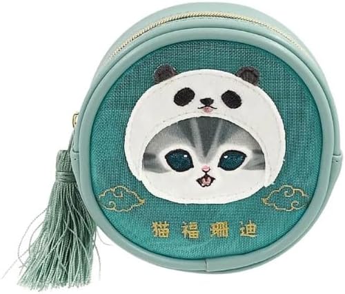 mofusand Blue Panda Round Mesh Pouch