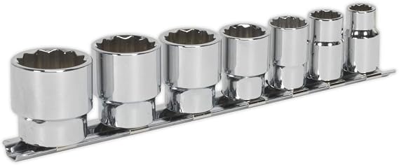 Sealey Ak2676 Socket Set 7Pc 3/8Sq Drive Whitworth