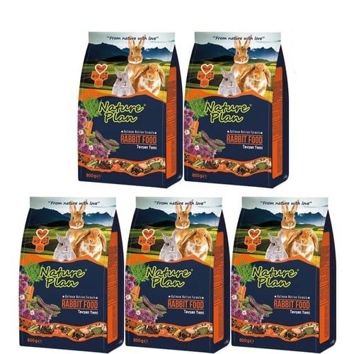 Nature Plan Rabbit Food 800 Gr, 5 Packs