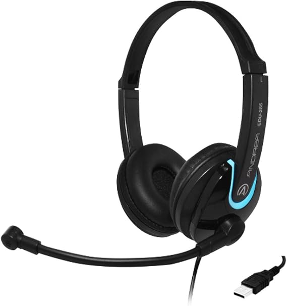 Andrea Communications C1-1030200-1 EDU255 USB Stereo Hdst