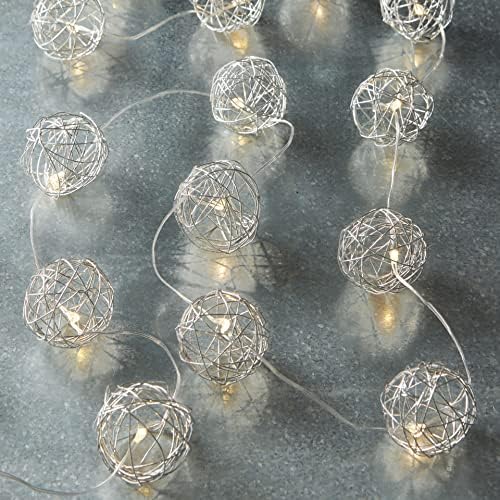 Ashland 20ct. Warm White Wire Ball LED String Lights