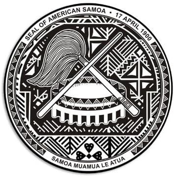 Round Seal of American Samoa 1900 Sticker (Island us Territory Pago Rainmaker (3 inch)