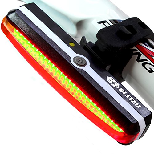 BLITZU Cyborg 168H Bike Headlight or 168T Tail Light USB Rechargeable LED Rear Bicycle Lights Set Front Back Night Riding, Cycling Safety Reflector Accessories