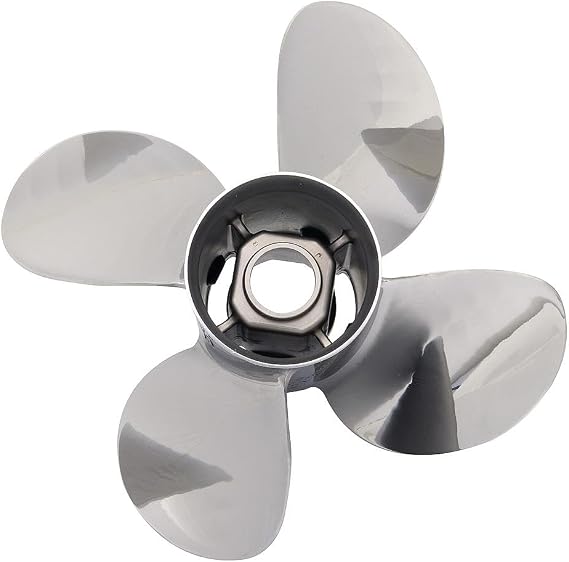 MERCURY 8M0151360 Spitfire X7 4-Blade Stainless Steel Propeller, 14" Dia. X 13" Pitch, Right Hand Rotation
