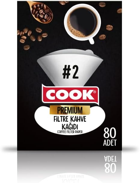 Cook Premium Filtre Kahve Kağıdı, Ebat 2, 80 Adet