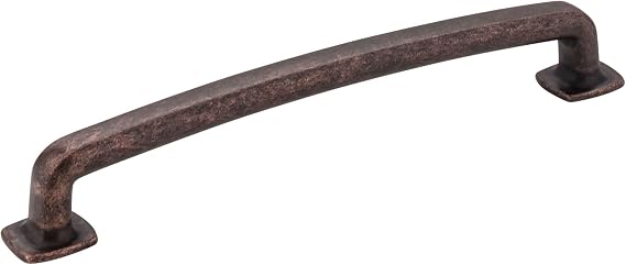 Belcastel Flat-Bottom Cabinet Pull - 6 1/4" Center-to-Center in Distressed Oil Rubbed Bronze