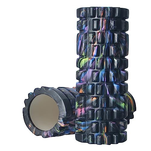 High Density Foam Roller Massage Roller for Deep Tissue Massage,Back Pain Relief Muscle Roller,Back Roller,Yoga Rolle,Workout RollerCamouflage Black Blue Green