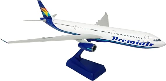 Premiair A330-300 1:200 Scale - Plastic Snap-Fit Model Airplane - Collectible Replica of Premiair Airlines Aircraft - Part# AAB-33030H-007