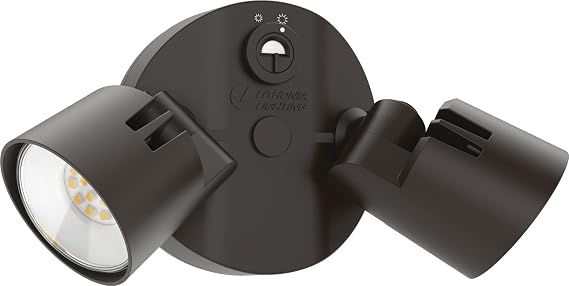 Lithonia Lighting HomeGuard 2-Light LED Outdoor Flood Lights, Dusk to Dawn