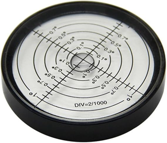 Bubble Levels Metal Horizontal Bubble for Precision for Bulls Eye Leve 60mm Diameter, Degrees, Circular, Level for Bulls Eye Level for Caravans (A)