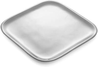 nambe Square Platter | Oven Safe Plate for Serving Food Party Entertaining | 11-Inch Serving Tray for Steak, Appetizers, Salad, and Turkey | Made of Metal Alloy