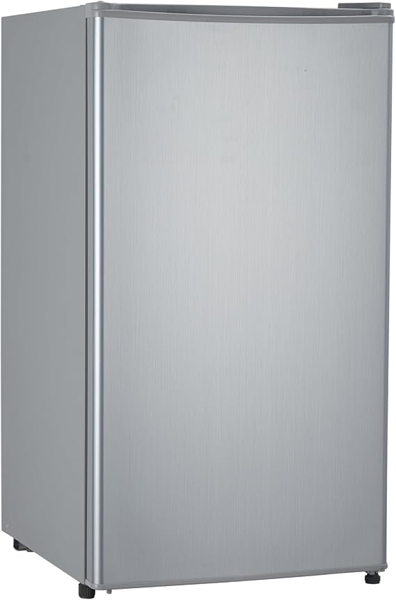 3.2 Cu.Ft Mini Fridge with Freezer, Dual Zone Compact Refrigerator, Freezer & Fridge, 7 Level Temp Adjust, Energy Efficient Small Refrigerator, for Apartment, RV, Garage, Bedroom, Office, Dorm, Silver