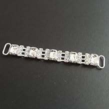 ZiDeTang Rhinestones Bikini Connector Color Clear Pack of 10