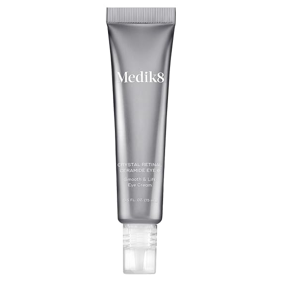 Medik8 Crystal Retinal Ceramide Eye 6 -Lifting Eye Cream with Vitamin A - Smoothing Under Eye Cream for Wrinkles and Sensitive Skin - 0.5 oz