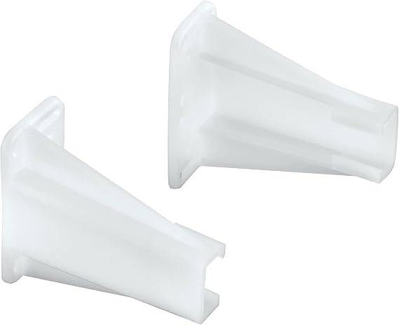 Prime-Line Drawer Side Track Brackets, White Nylon (1 Pair)