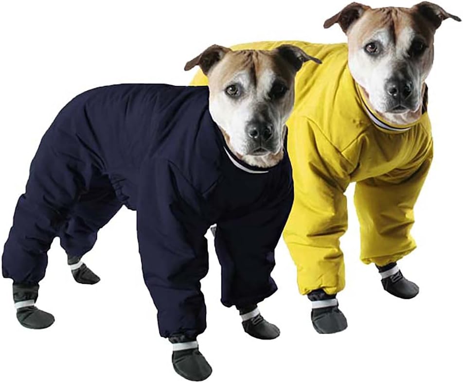 Muttluks Four Legged Nylon Reversible Dog Snow Suit, Size 8, Red/Blue