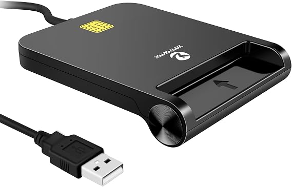 ZOWEETEK CAC Reader Military, CAC Card Reader Military, Smart Card Reader Military, Compatible with Windows, Mac OS and Linux
