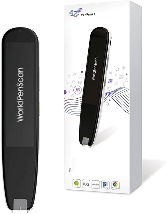 Papago Digital Multifunctional Pen Scanner WorldPenScan Ai Reader Scan Letters to Translate & Read & Text Support Ai Platform for Learning, Working, Efficiency, Pronunciation, Online Translation