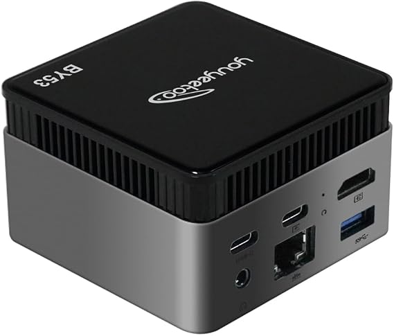 WayPonDEV youyeetoo BY53 Windows 11 Mini PC, N150 3.6GHz Processor, 12GB DDR5 RAM PCIe M.2 SSD, Mini Desktop Computers with 4K HDMI/USB3.2/WiFi 5/BT5.0 Gigabit Ethernet for Home Office Business (0)