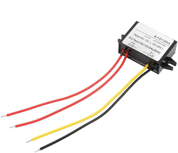 Step Down Voltage Convertor AC 10-28V to DC 12V Voltage Regulator Power Module for Car/Step Down Module Voltage Regulator Rectifier (3A)