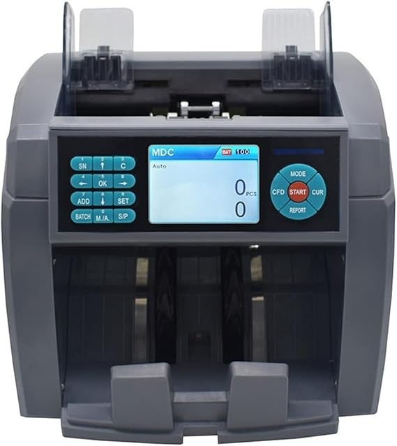 Money Counter Mixed Denomination Money Counter Machine Mix Value Money Counter Counterfeit Detector For 5-7 Kinds Currencies Sorting And Counting Bank Restaurant Bill Counter Has Multiple Modes
