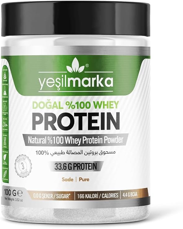 Yeşilmarka Natural Whey Protein Powder - Pure 100g Protein Tozu