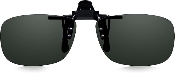 Clip on Sunglasses, Clip on Blue Light Glasses & Clip on Driving Glasses, Fit On Glasses of Most Sizes.