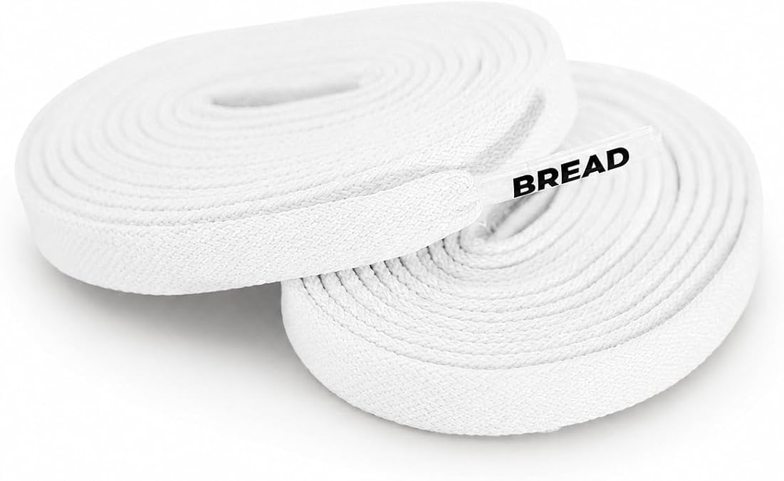 Bread Elastic Xtra Stretch No-Tie Shoelaces Durable Slip-On Laces for Sneakers & Boots, Kids & Adults, Travel-Friendly