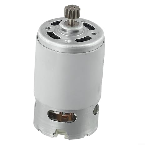 21V RS550 DC Motor with 12-Tooth High Torque Gear Box, 400-19500 RPM Two-Speed Replacement for Electric Drill & Screwdriver, Metal Housing with Double Ball Bearings
