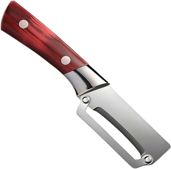 Fruit Peeler, Vegetable Peeler with Ergonomic Wooden Handle, Stainless Steel Blade Peelers for Kitchen, Portable Kitchen Tool for Fruit Apple Potato Pumpkin Papaya Zucchini (1pc)