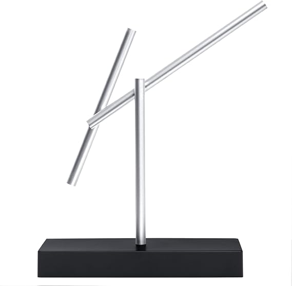 CulinaryEdge Kinetic Energy Sculpture Sticks Battery Powered Motion Desk Decor, Elegant Metal Physics Decor for Office and Home