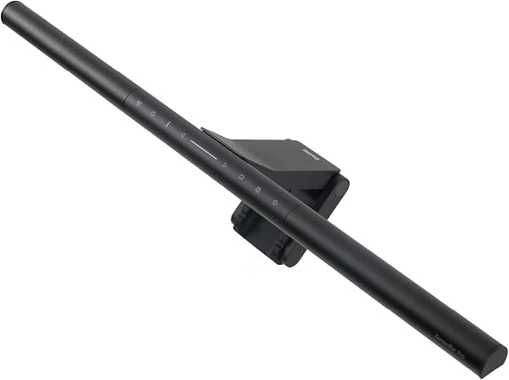 BenQ ScreenBar Pro LED Monitor Light Bar (Black) - Ultrawide Lighting, Motion Sensor, Adjustable Brightness/Color Temperature, Eye-Care USB-C Monitor lamp, No Glare, Curved Monitors, Monitor accessory