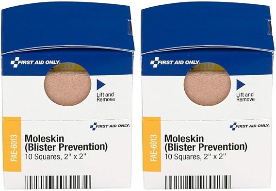 First Aid Only - FAE-6013 Pac-Kit by Moleskin Blister Prevention, 10 Count- Pack of 2