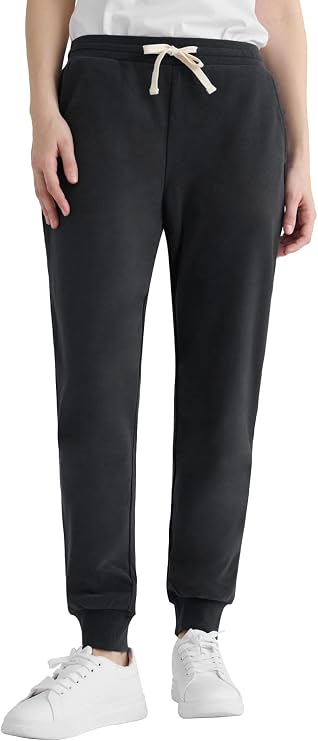 Weintee Women's Petite Joggers Cotton Sweatpants with Pockets