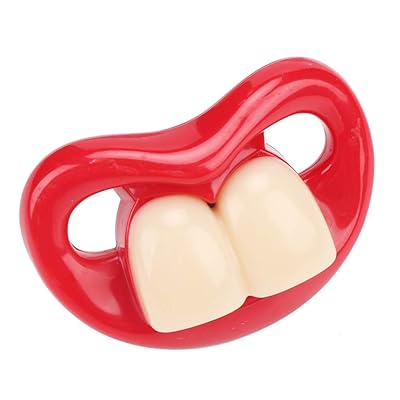 Funny Red Lip Silicone Baby Pacifier, Soft Gel Soother with Teeth Design