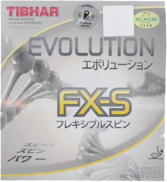 TIBHAR Evolution FX-S Table Tennis Rubber (Black, 2,1-2,2 Mm)