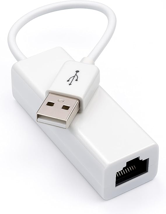 USB to Ethernet Adapter USB 2.0 to RJ45 Ethernet 100Mbps Wired Network Adapter Compatible with Laptop, Tablet, Desktop, PC, Gaming Console, Smart Device for Stable Internet Connection