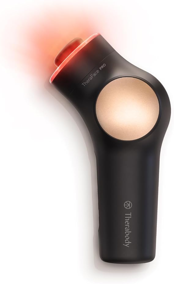 TheraFace PRO Microcurrent Facial Device, 8-in-1 Face Massager, Black | & Face Sculpting Tool with LED Light Therapy for Skin Tightening, Anti Wrinkle, Anti Aging & Skin Care