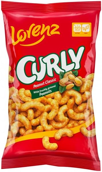 Lorenz Curly Peanut Classic | Crunchy Roasted Peanut Snack | 60g each | (Pack of 3)