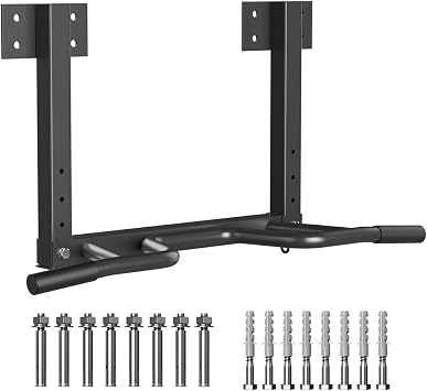 Wall Mount Pull Up Bar, Joist Beam Rafter Mount Pull-up Bar, Ceiling Mounted Chin Up Bar for Home Gym with Punching Bag Hanger