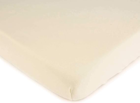 SheetWorld Fitted 100% Cotton Jersey Pack N Play Sheet Fits Graco Square Play Yard 36 x 36, Solid Ivory, Made in USA