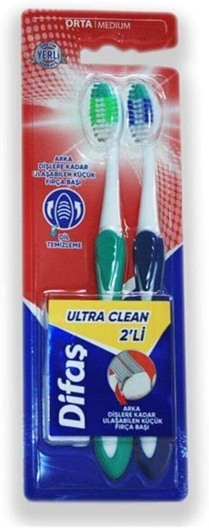 Difaş Ultra Clean İkili Diş Fırçası