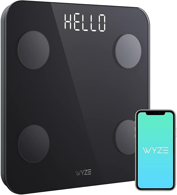 WYZE Scale S Smart Body Weight Bathroom Scale | Bluetooth App Sync; Bmi Body Fat Muscle Mass; Body Composition Analyzer; Batteries Included